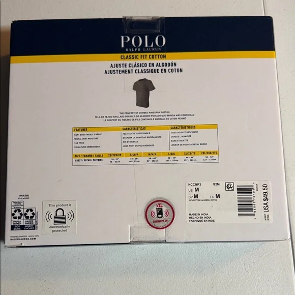 Polo by Ralph Lauren Men's Classic 3 PackCrew Neck Tee Medium - Picture 5 of 6